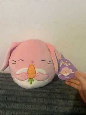 Squishmallows Pink Bunny Plush with Carrot Embroidery